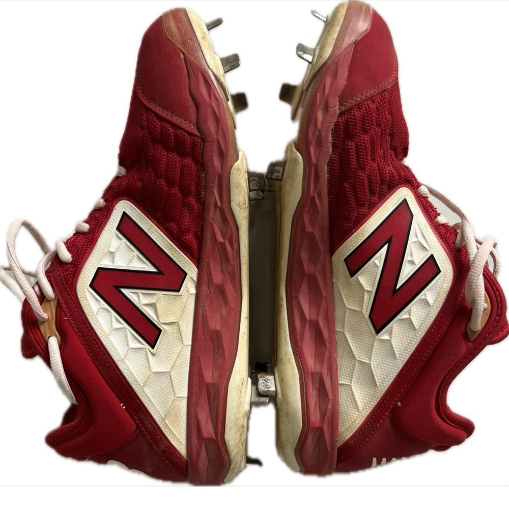 New Balance L3000TR4 Men's METAL Baseball Cleats RED WHITE Size 10 - Picture 5 of 6